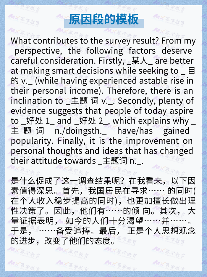 MBA考研英语大作文考场救命模板！提前背！