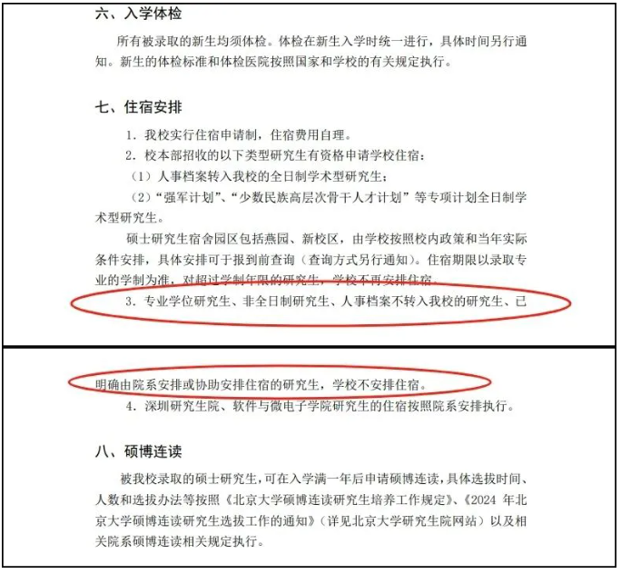 这2所院校全日制专硕不提供住宿!