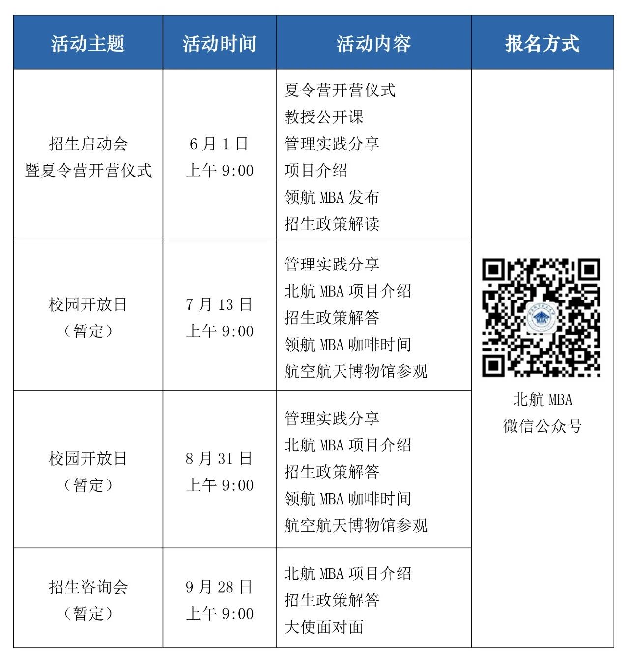 北航经管学院2025年非全日制MBA夏令营通知